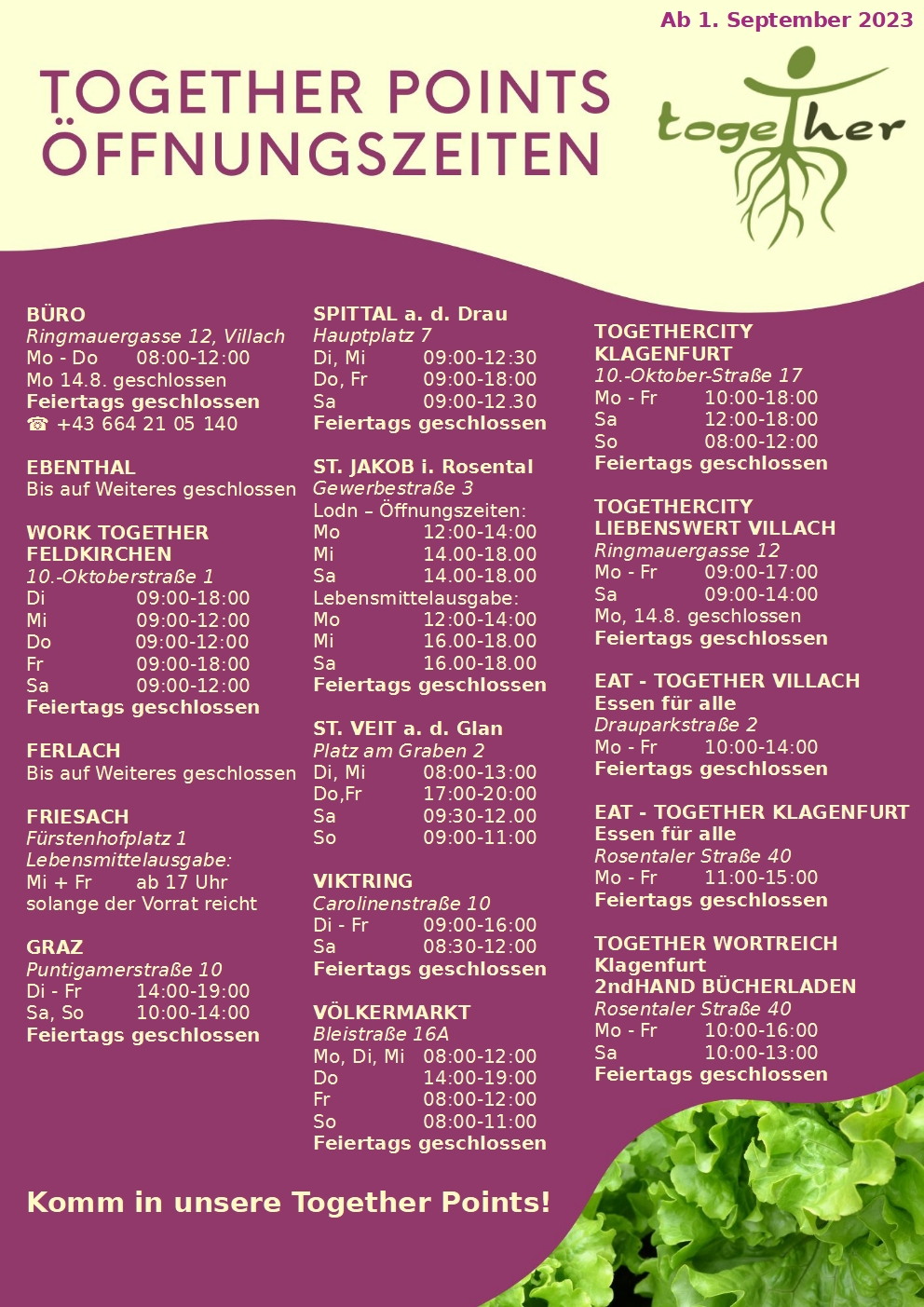oeffnungszeiten